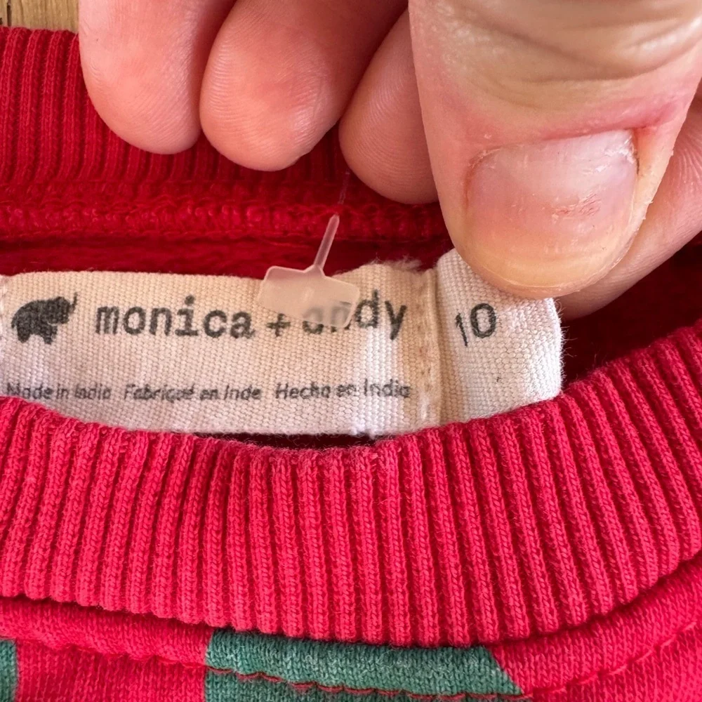 Monica + Andy Matching Mickey Holiday Set Red Green Size 10